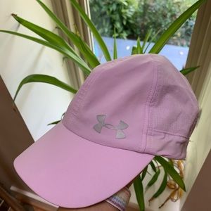 worn once! pink under armour reflective cap